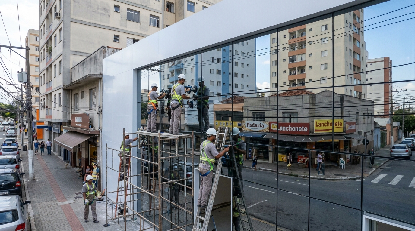 Fachada espelhada em esquina em Petrolina-PE